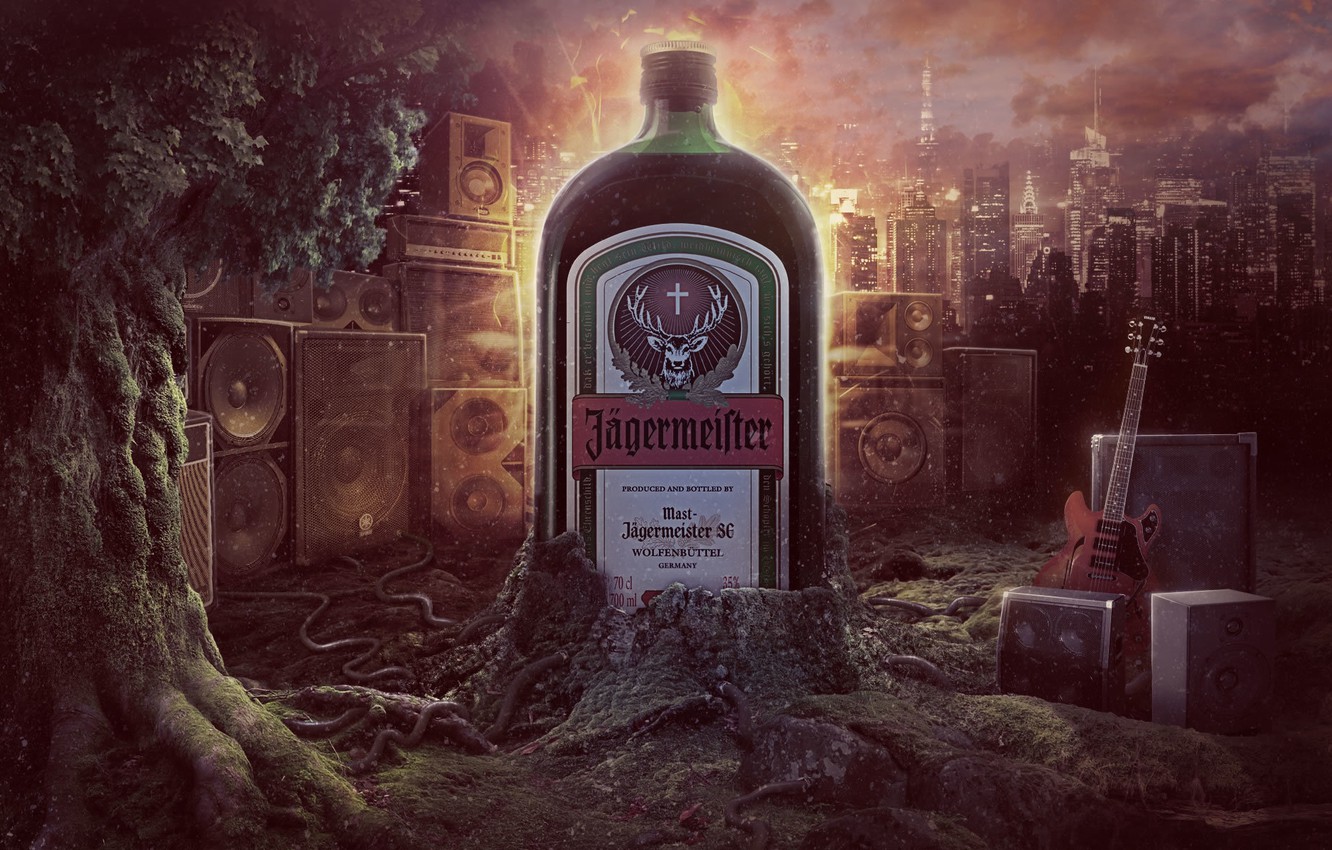 Photo Wallpaper Jagermeister, Liqueur, Field - Jagermeister Wallpaper Hd , HD Wallpaper & Backgrounds