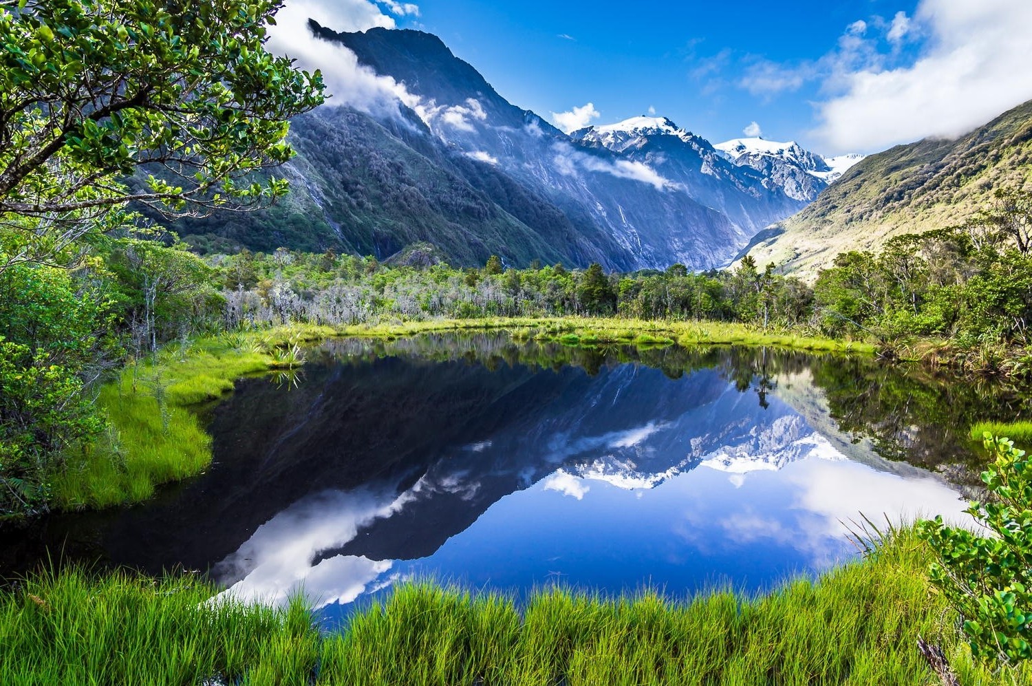 Nature, Landscape, Summer, Lake, Reflection, Mountain, - New Zealand Mountains Summer , HD Wallpaper & Backgrounds