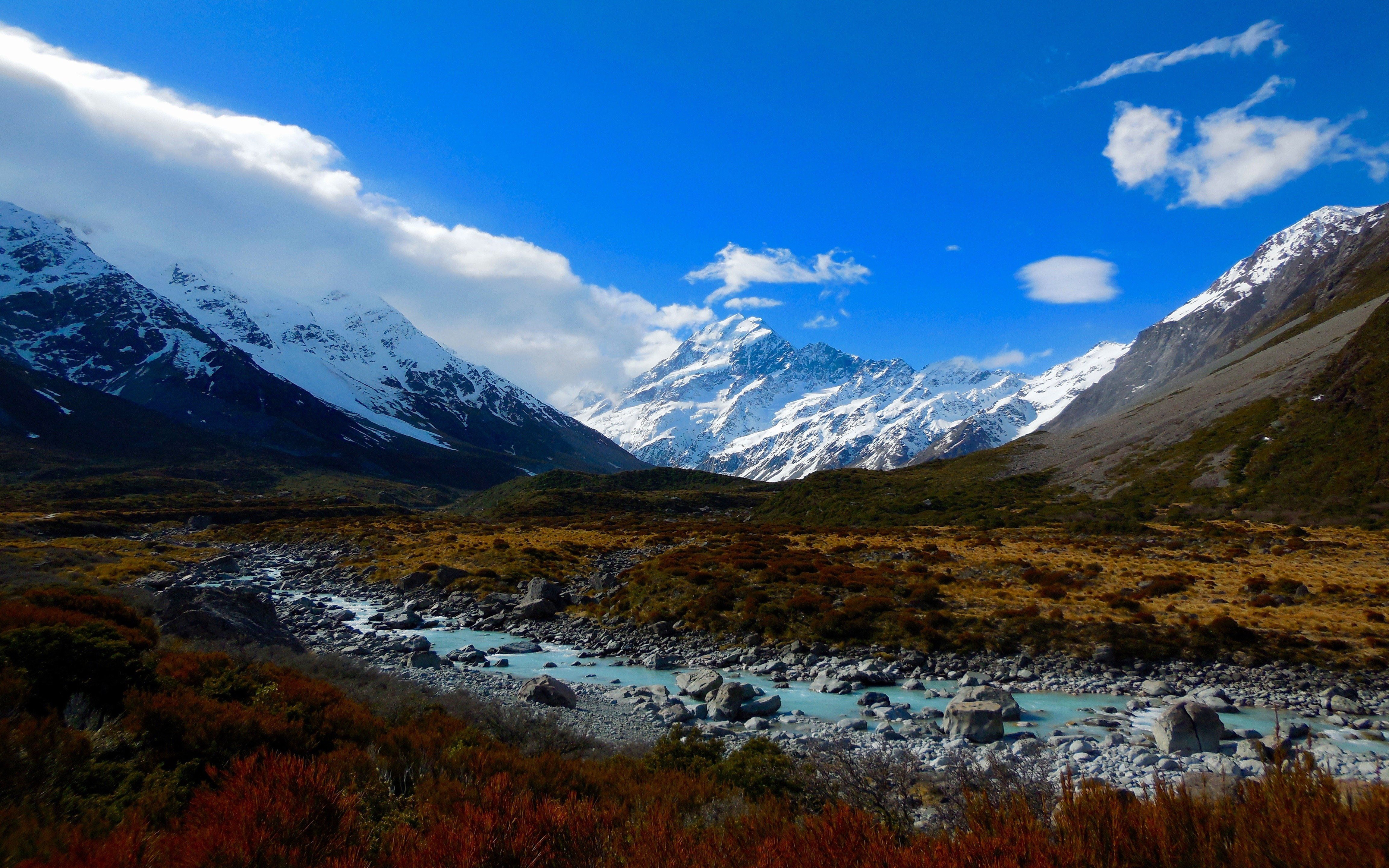 Mt Cook New Zealand Landscape Hd Wallpaper Wallpapers13 - Aoraki / Mount Cook , HD Wallpaper & Backgrounds