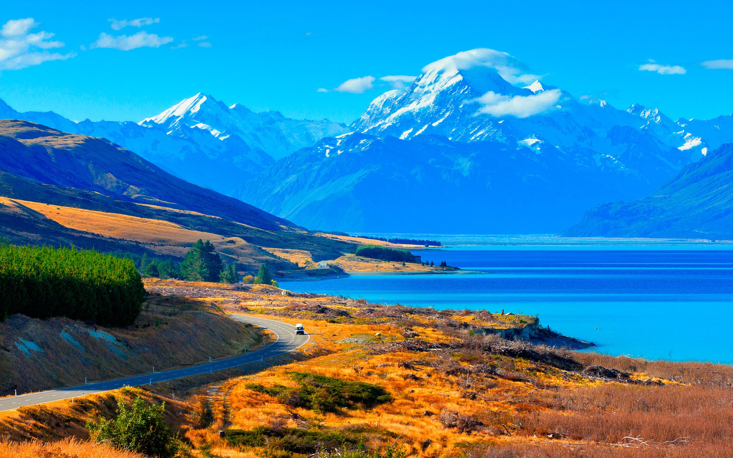 Lake Pukaki New Zealand Desktop Wallpaper Hd - New Zealand Pc Wallpaper Hd , HD Wallpaper & Backgrounds