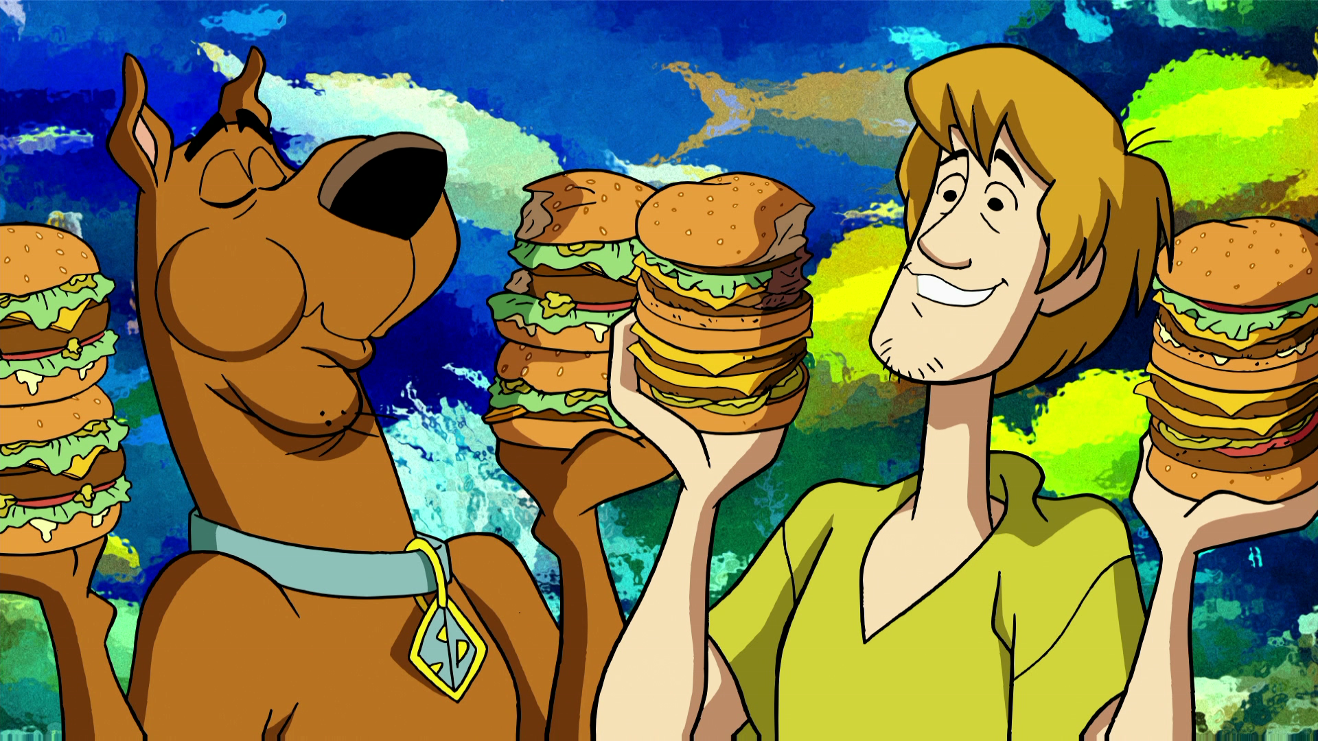 Download - Scooby Doo Eating Hamburger , HD Wallpaper & Backgrounds