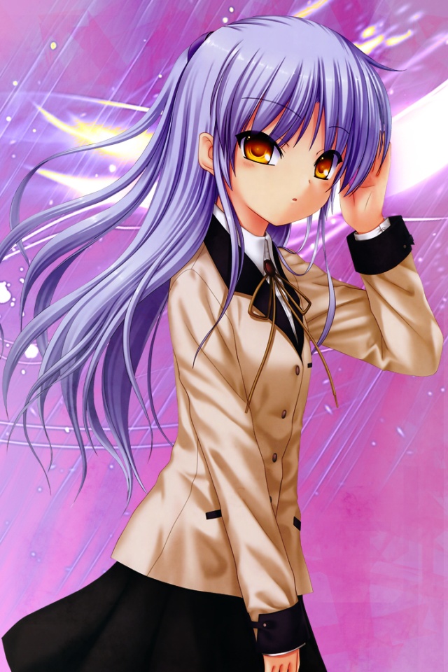 Iphone 4 Wallpapers Kanade Tachibana, Yuri Nakamura - Hp Angel Beats , HD Wallpaper & Backgrounds