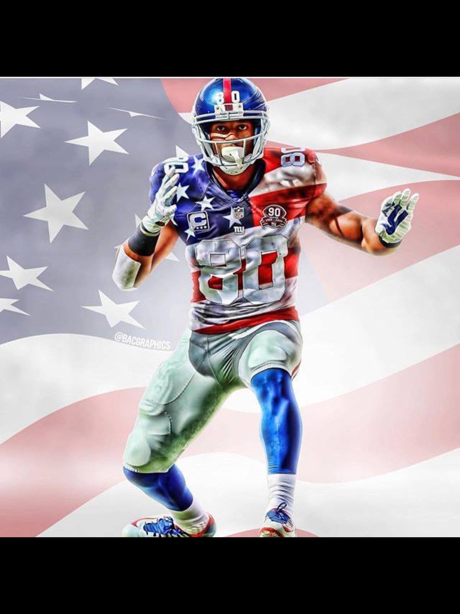 Of July 2016 America Themed Victor Cruz New York Giants - Odell Beckham Wallpaper Iphone , HD Wallpaper & Backgrounds