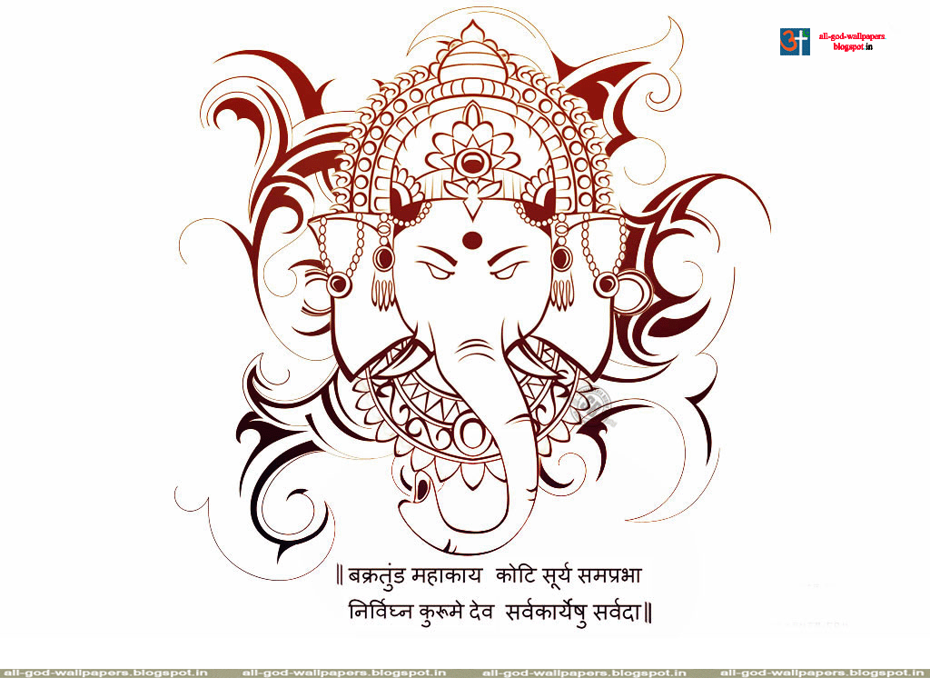 Ganesh 3d Wallpaper - Lord Ganesha Ganesha Sketch , HD Wallpaper & Backgrounds