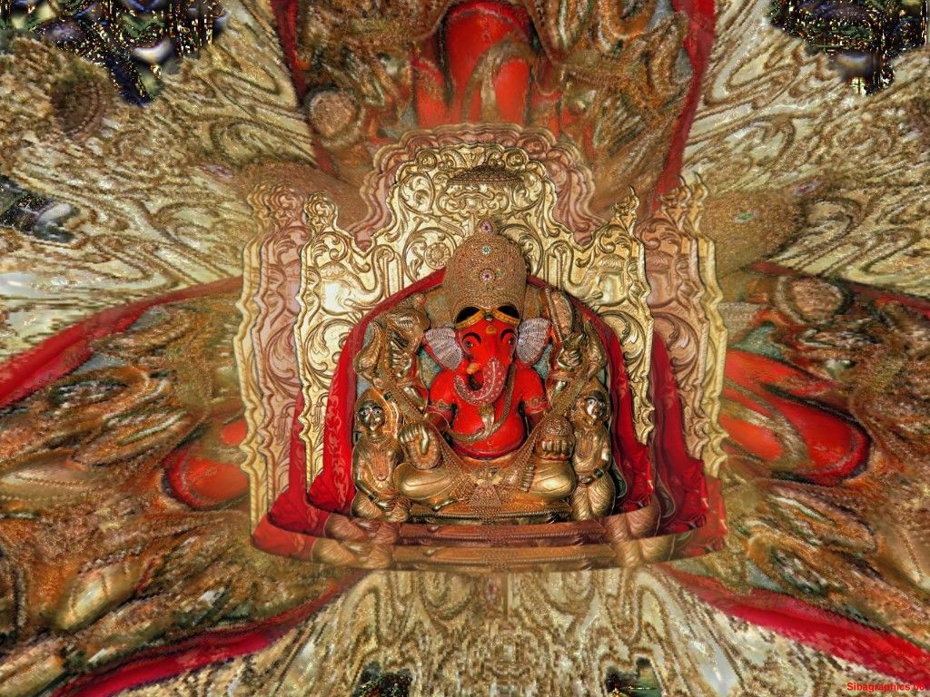 Ganpati Temple 3d Live Wallpaper - Lord Ganesha In Siddhi Vinayak , HD Wallpaper & Backgrounds