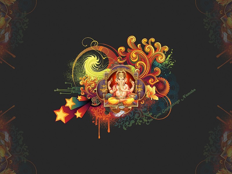 Lord Ganesha Wallpaper - Adobe Illustrator , HD Wallpaper & Backgrounds