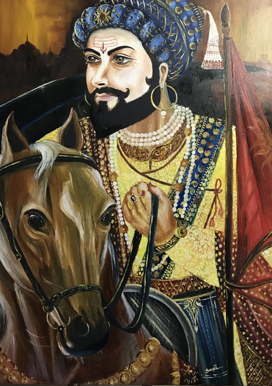 Buy Chatrapati Shivaji Maharaj Handmade Painting By - Full Hd Shivaji Maharaj , HD Wallpaper & Backgrounds