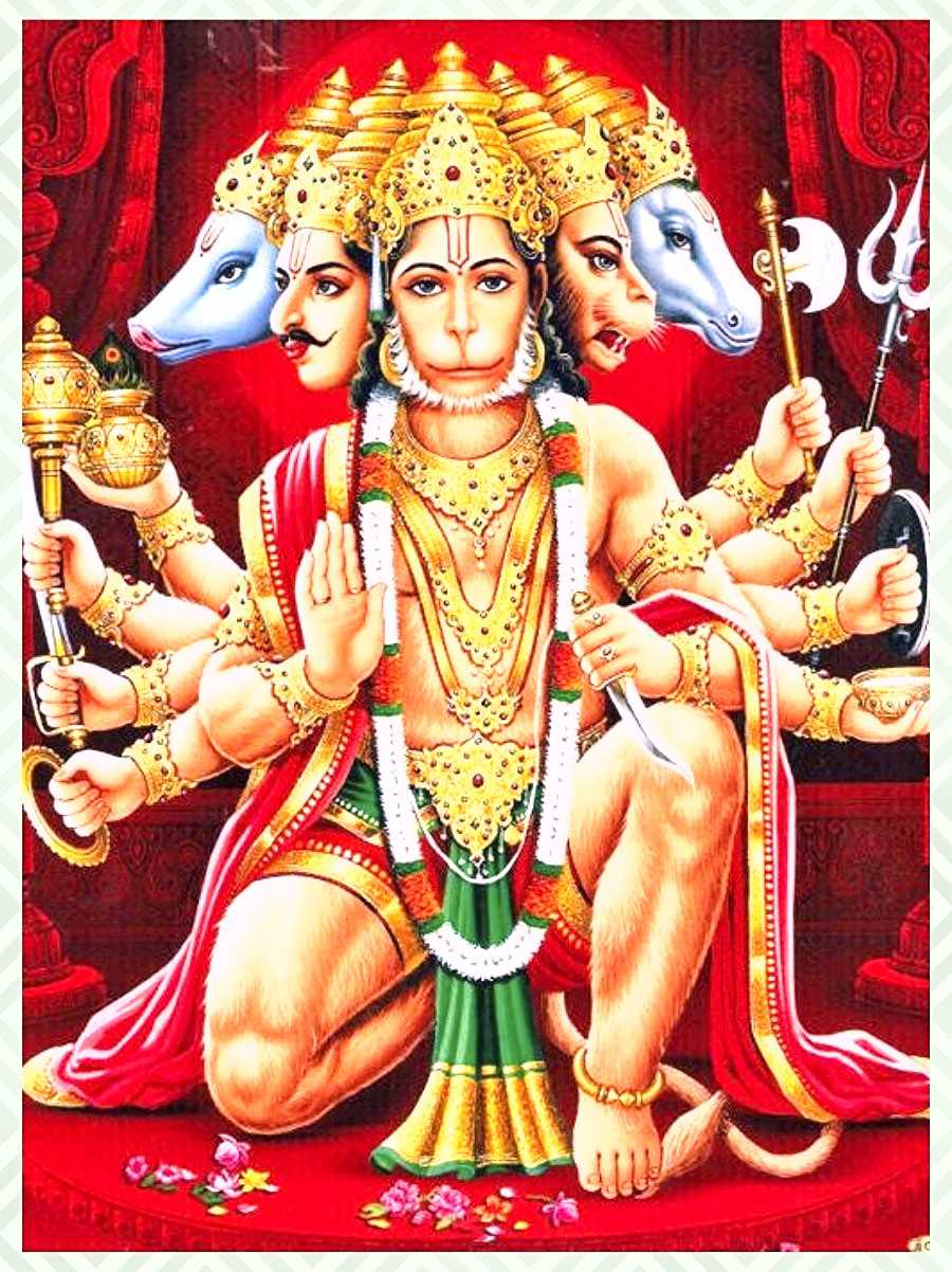 Anjaneya Swamy Images - Panchamukhi Hanuman , HD Wallpaper & Backgrounds