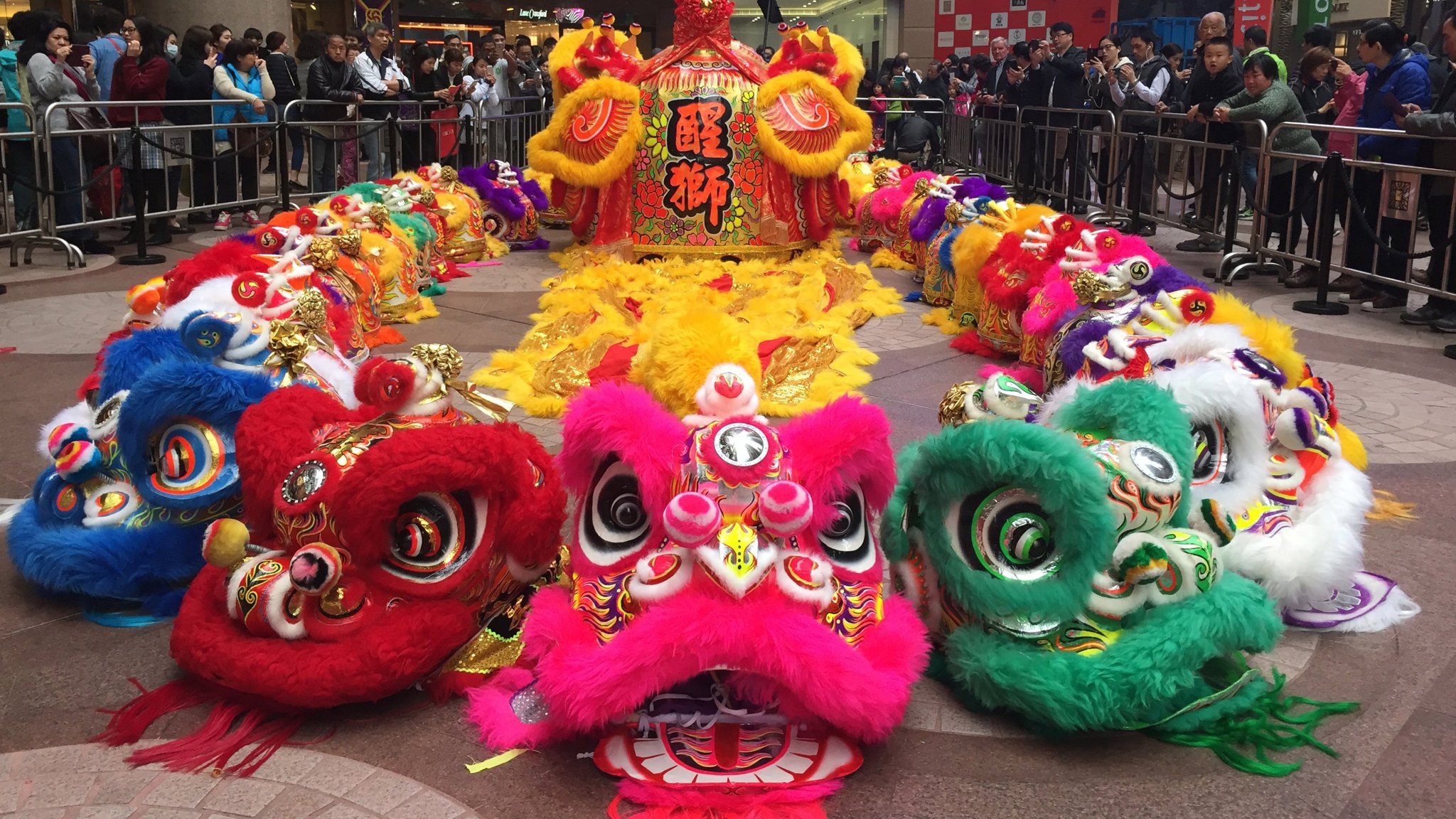 Hong Kong's 'lions' Dance For Prosperity - Chinese Lions Dance , HD Wallpaper & Backgrounds