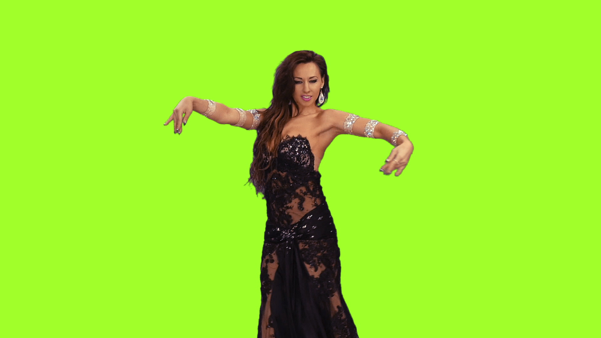 Beautiful Young Woman Belly Dancing On Green Screen - Belly Dance , HD Wallpaper & Backgrounds