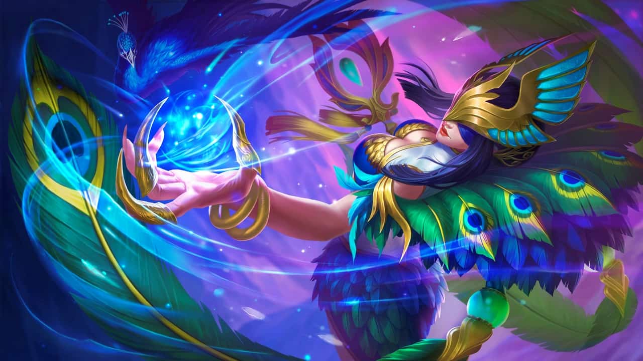 Mobile Legends Pharsa Peafowl's Dance Wallpaper Hd - Pharsa Skin Mobile Legends , HD Wallpaper & Backgrounds