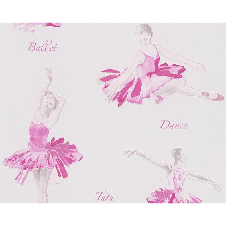 As Creation Ballet Dancer Pattern Glitter Motif Embossed - Tapet Balerina , HD Wallpaper & Backgrounds