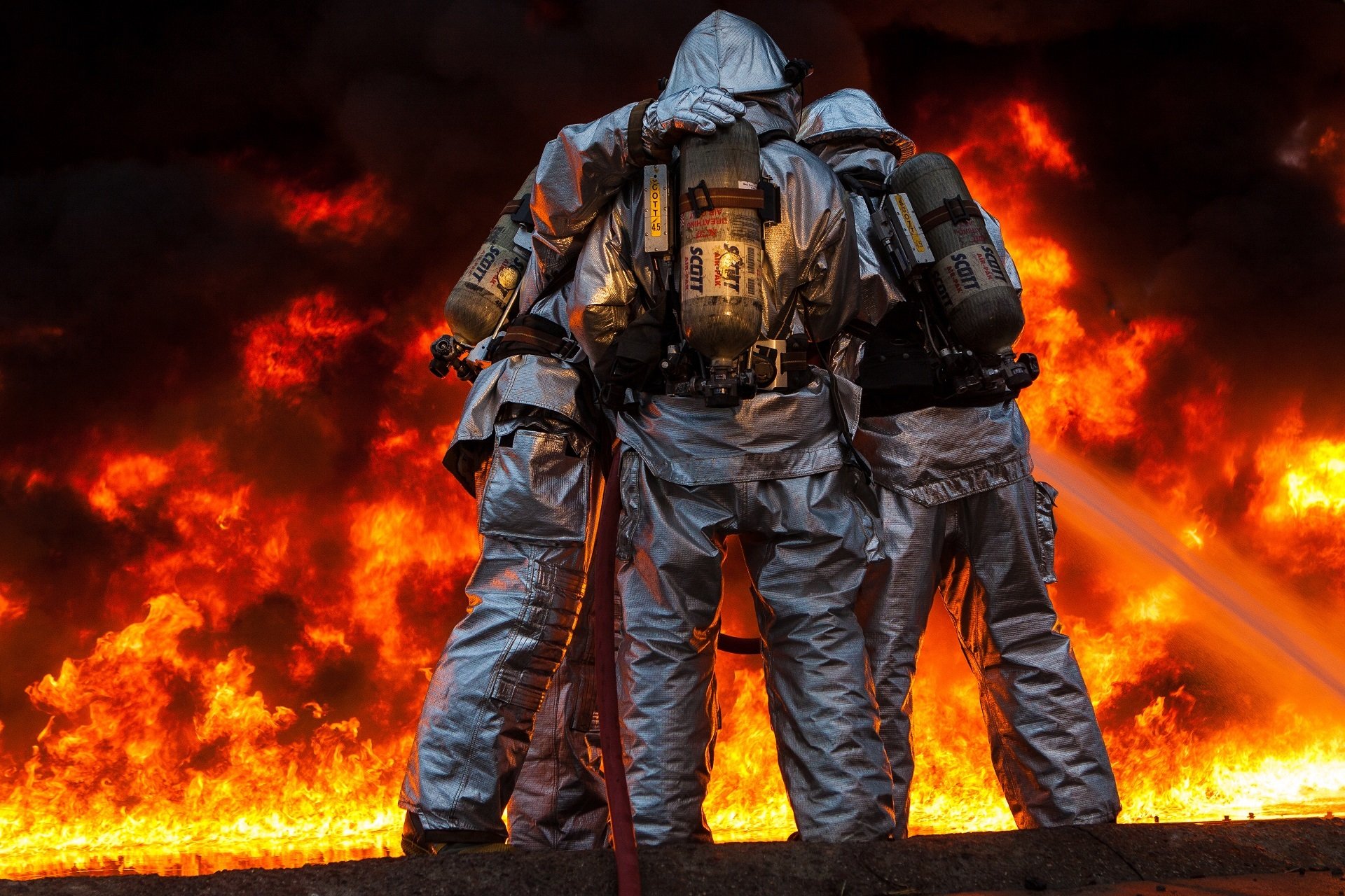 High Resolution Firefighter Hd Wallpaper Id Firefighting