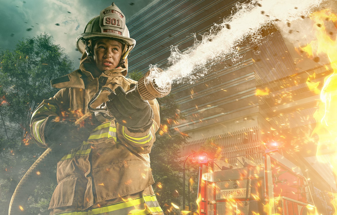 Photo Wallpaper Fire, Fire, Firefighter - Brandon Cawood , HD Wallpaper & Backgrounds