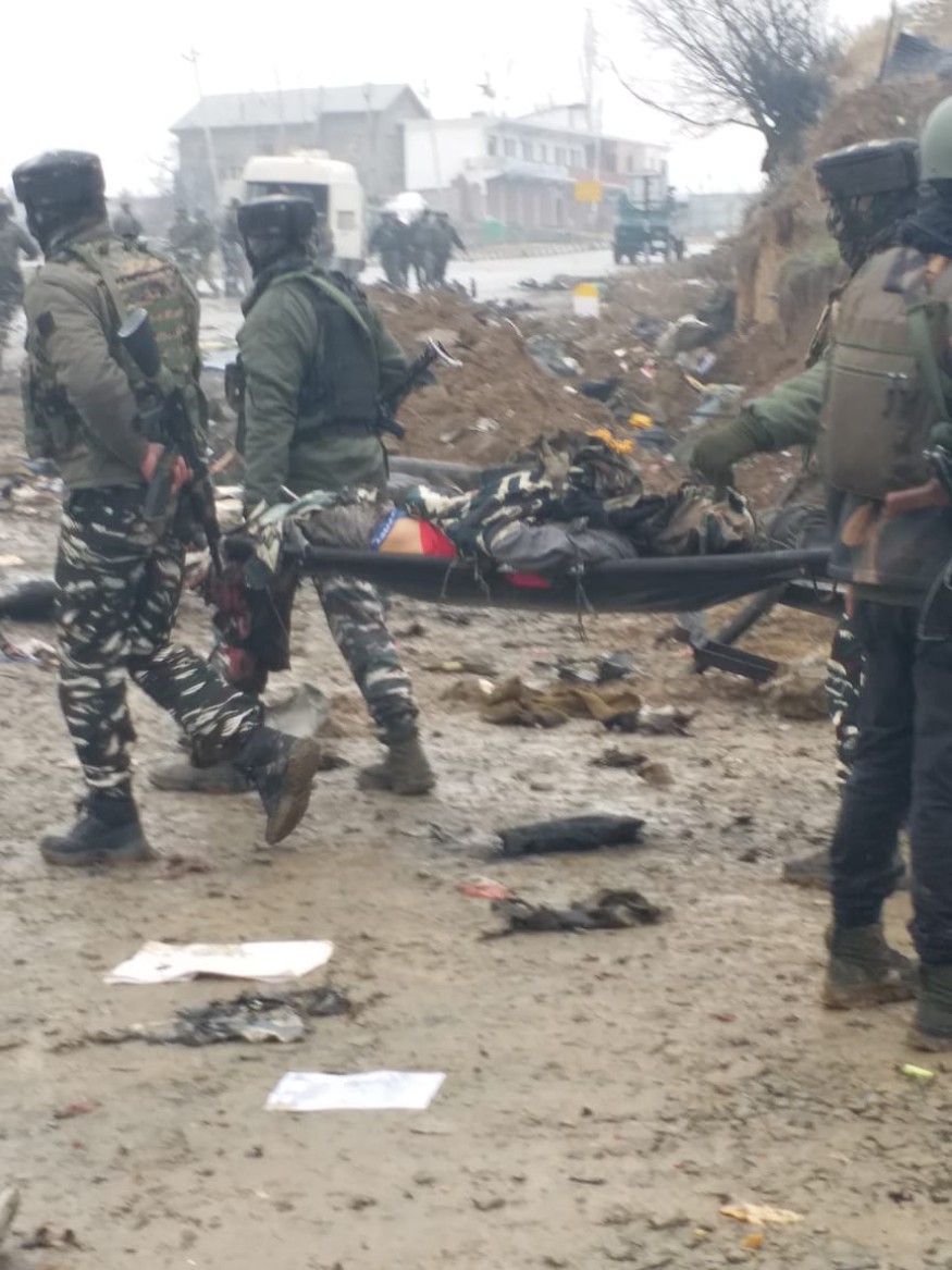 Ground Zero Photos Describe The Horror Of Pulwama Terror - Pulwama Attack Images Download , HD Wallpaper & Backgrounds
