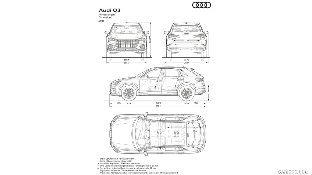 2019 Audi Q3 - 2019 Audi Q3 Boot Dimensions , HD Wallpaper & Backgrounds
