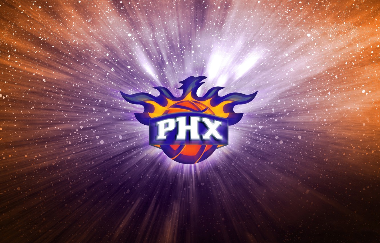 Photo Wallpaper Fire, Basketball, Background, Logo, - Phoenix Suns Wallpaper Iphone , HD Wallpaper & Backgrounds