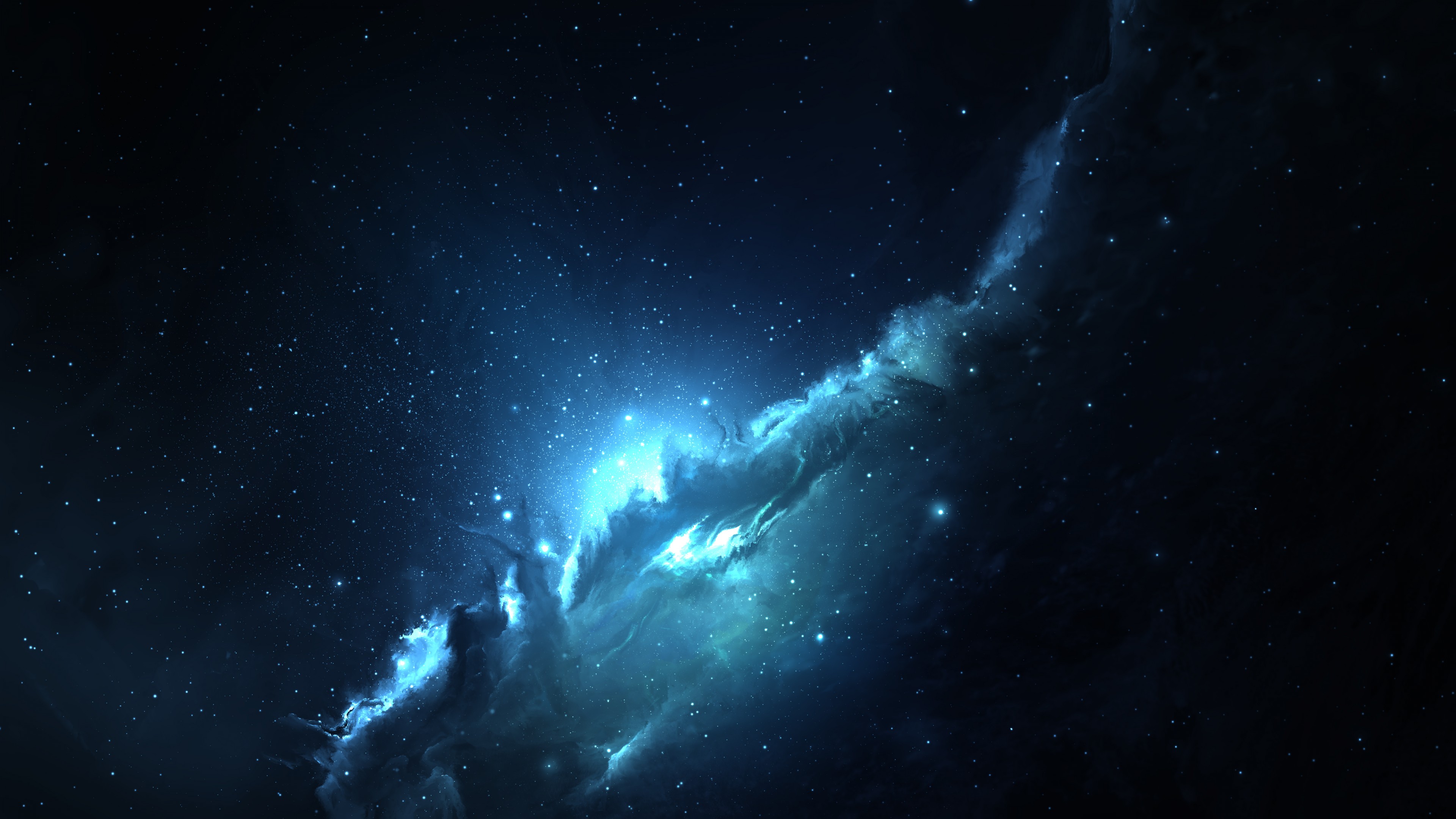 Blue Nebula Wallpaper 4k , HD Wallpaper & Backgrounds