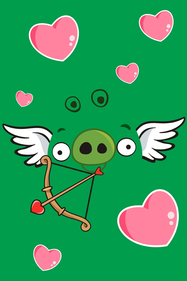 Angry Birds Cupid Iphone 4 Wallpapers - Cerdo Dfondos De Panatlla , HD Wallpaper & Backgrounds