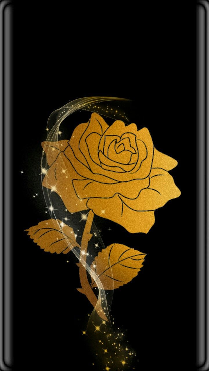 Black & Gold Rose Wallpaperby Artist Unknown - Roos Gold , HD Wallpaper & Backgrounds