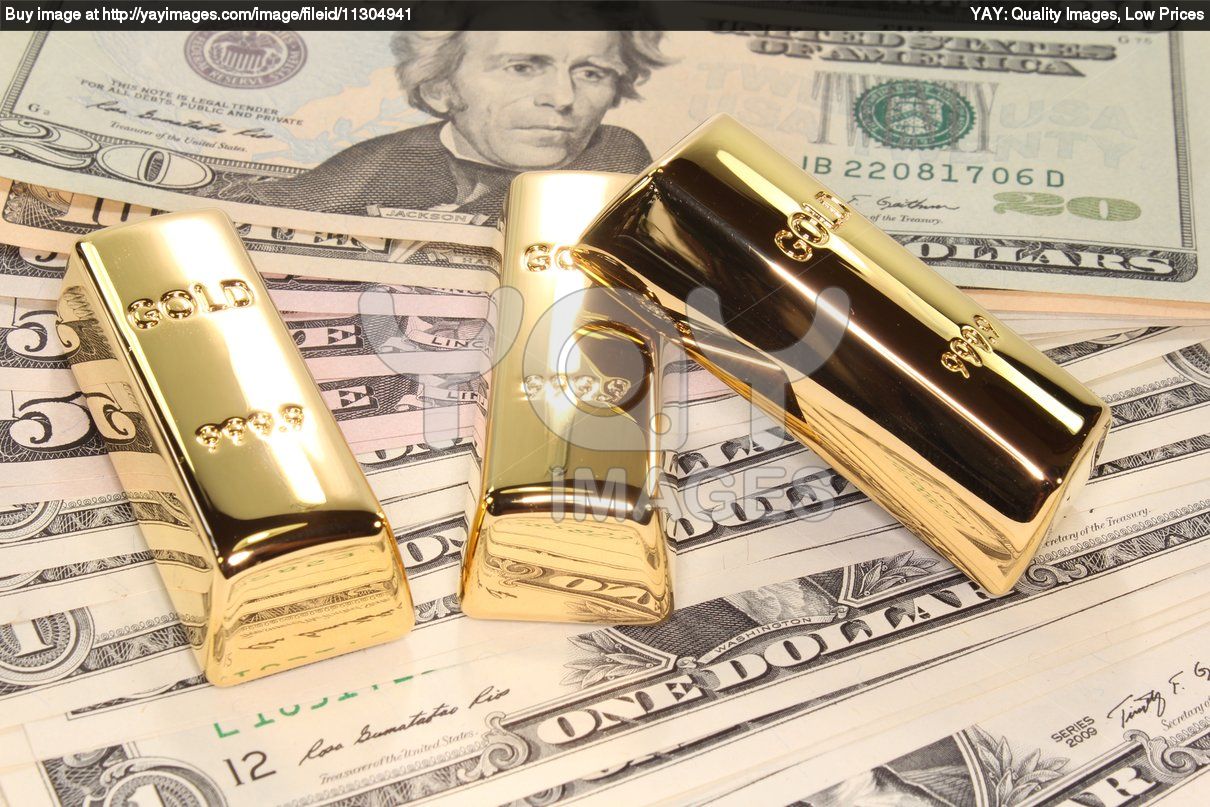 Gold Bars And Money - Gold Usd , HD Wallpaper & Backgrounds