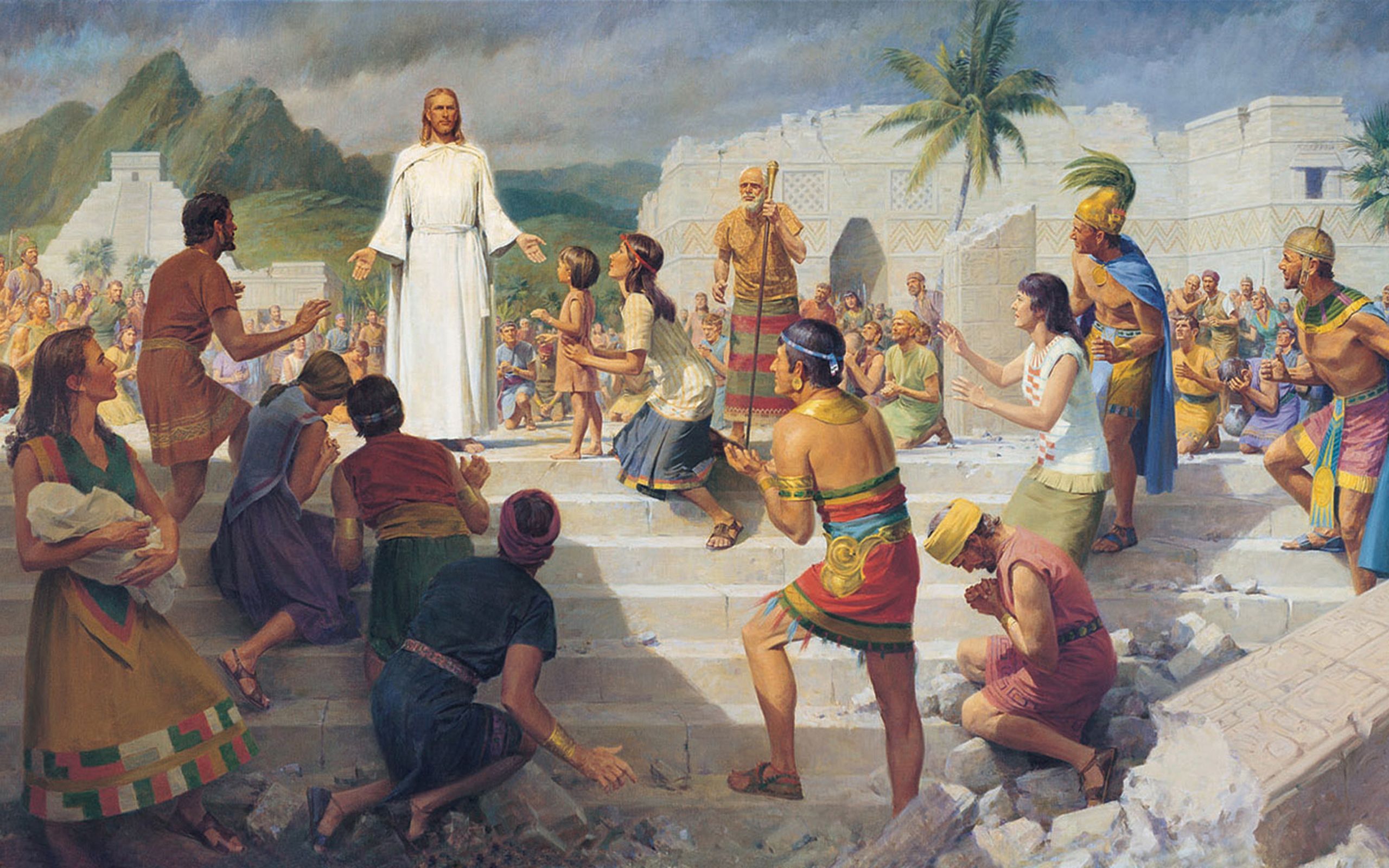 Wallpapers Jesus Christ Art Painting Hd Wallpaper Taken - Jesus Christ With People , HD Wallpaper & Backgrounds