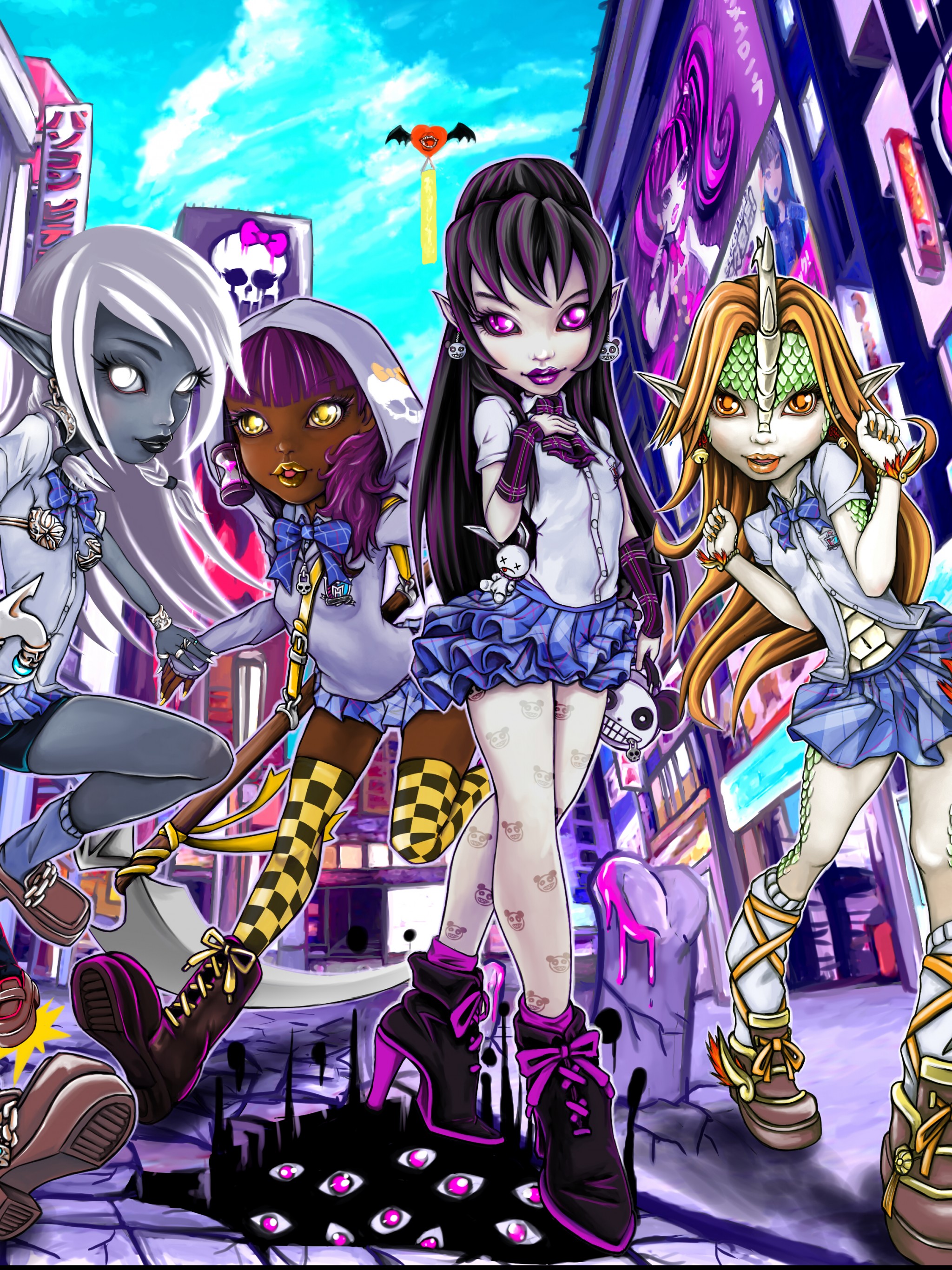 Download Monster High Japanese, Monster High Jackson - Monster High School Uniform , HD Wallpaper & Backgrounds