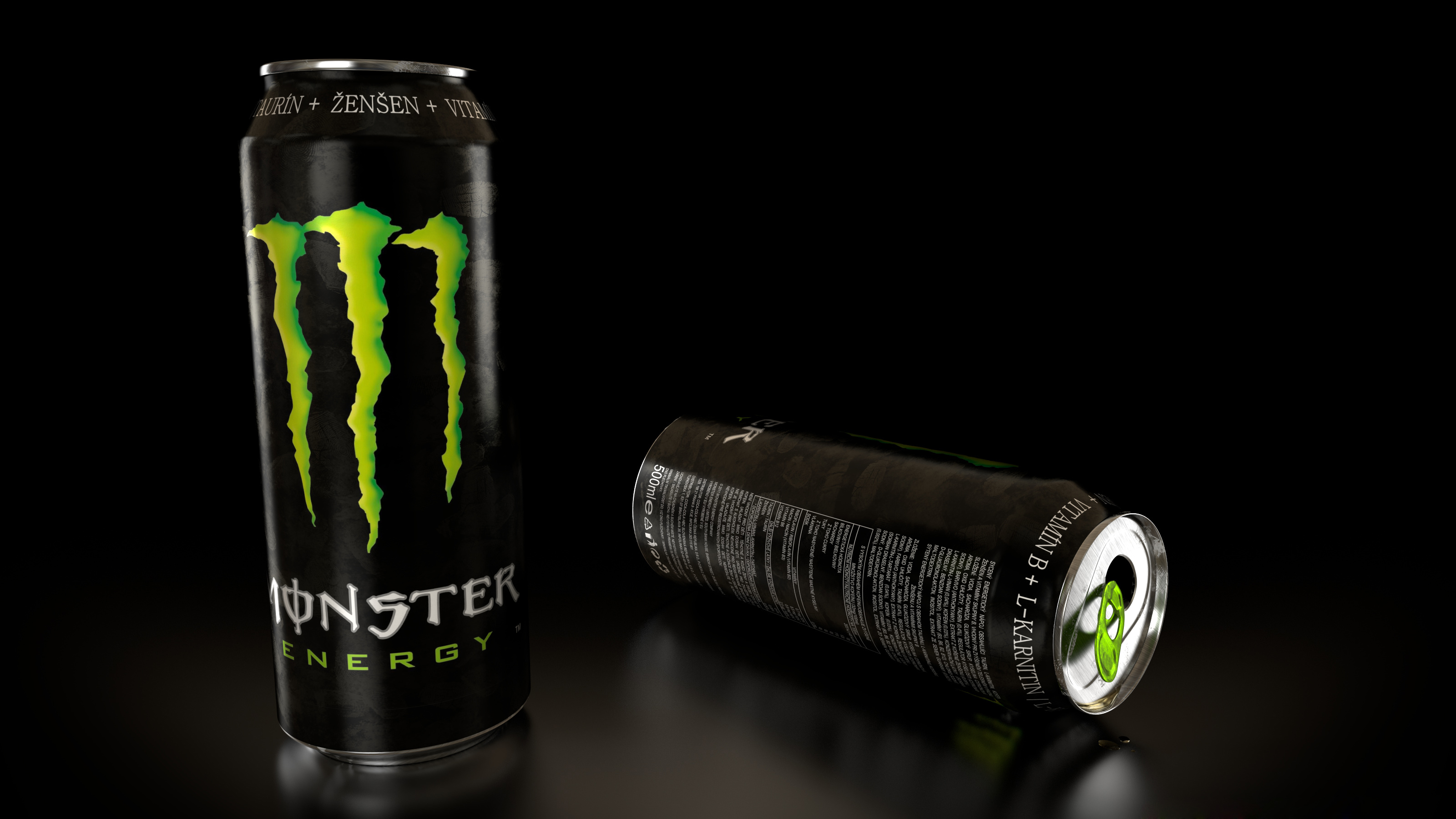 Monster Energy Drink By Wallpapers Hd - Monster Energy Drink Black Background , HD Wallpaper & Backgrounds