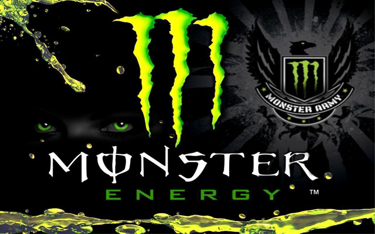 ここへ到着する Monster Energy Logo さかななみ