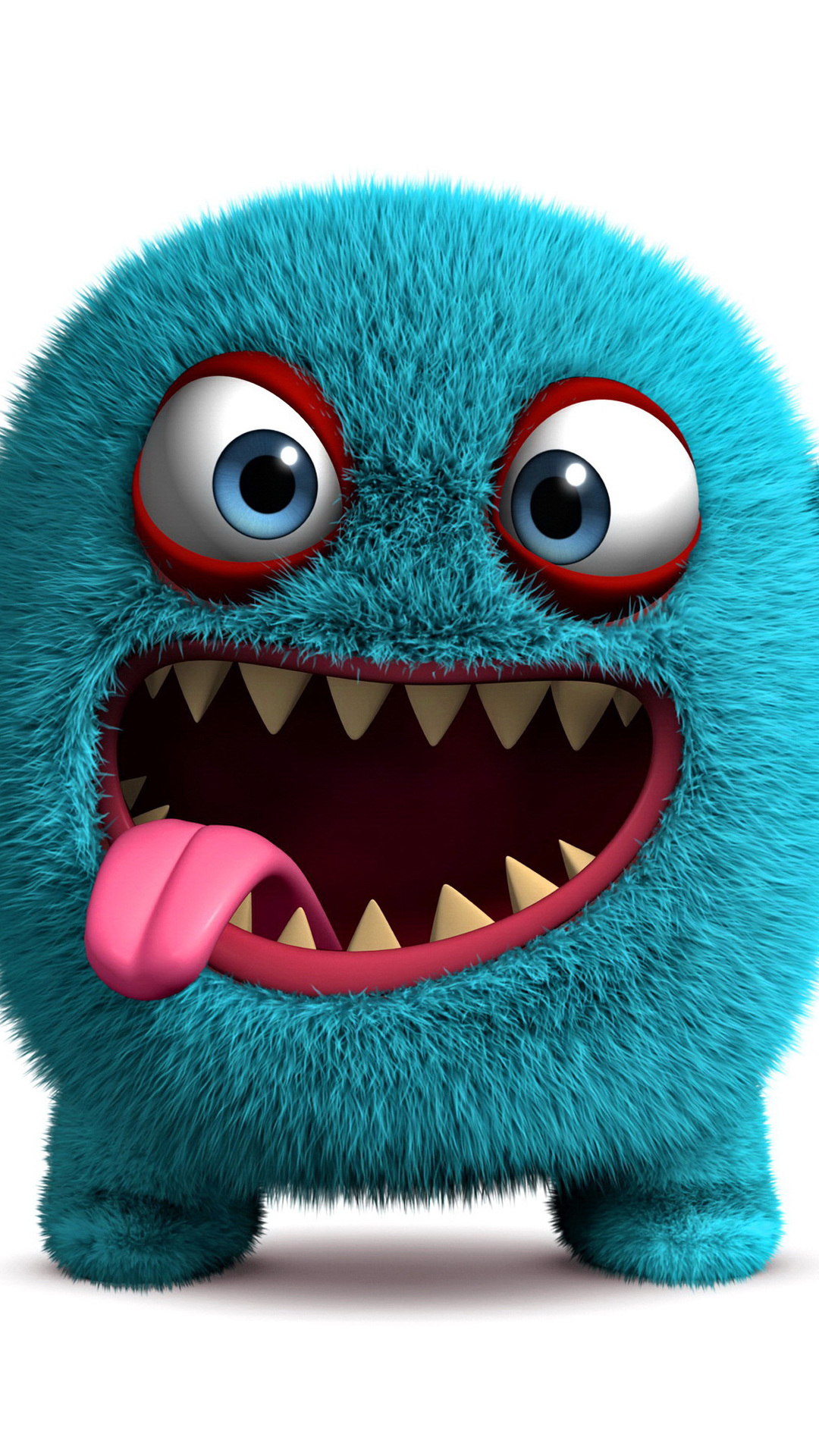 Monster, Cute, 3d, Funny, Fluffy, Face Photo - Animated Monster , HD Wallpaper & Backgrounds