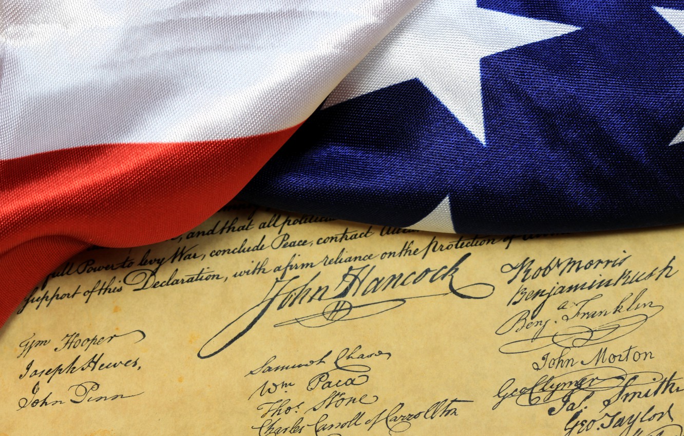 Photo Wallpaper United States, Declaration Of Independence, - John Hancock Signature , HD Wallpaper & Backgrounds