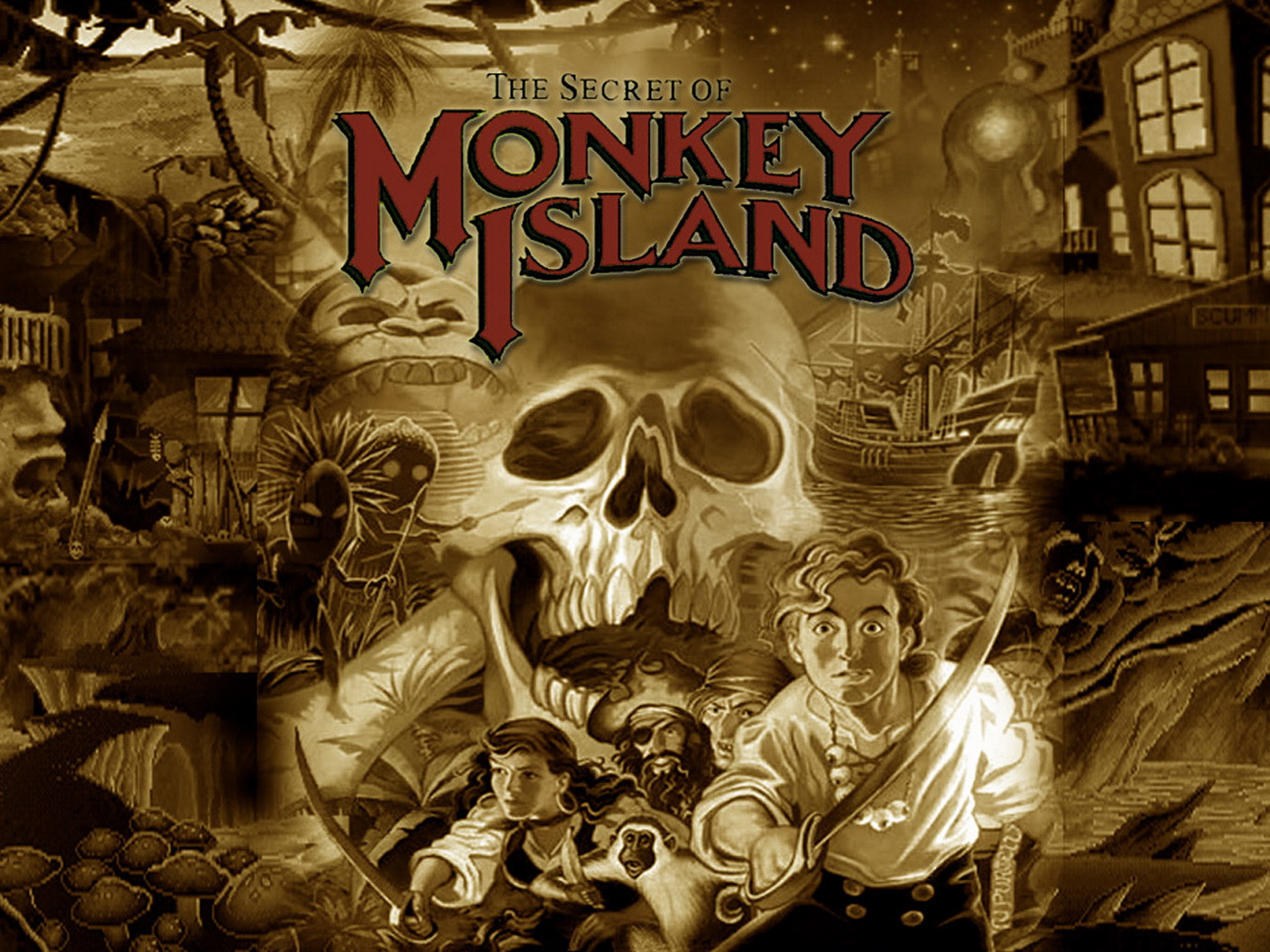 Don't Mind Me, Just Posting Some Hd Monkey Island Wallpapers - Secret Of Monkey Island Box Art , HD Wallpaper & Backgrounds