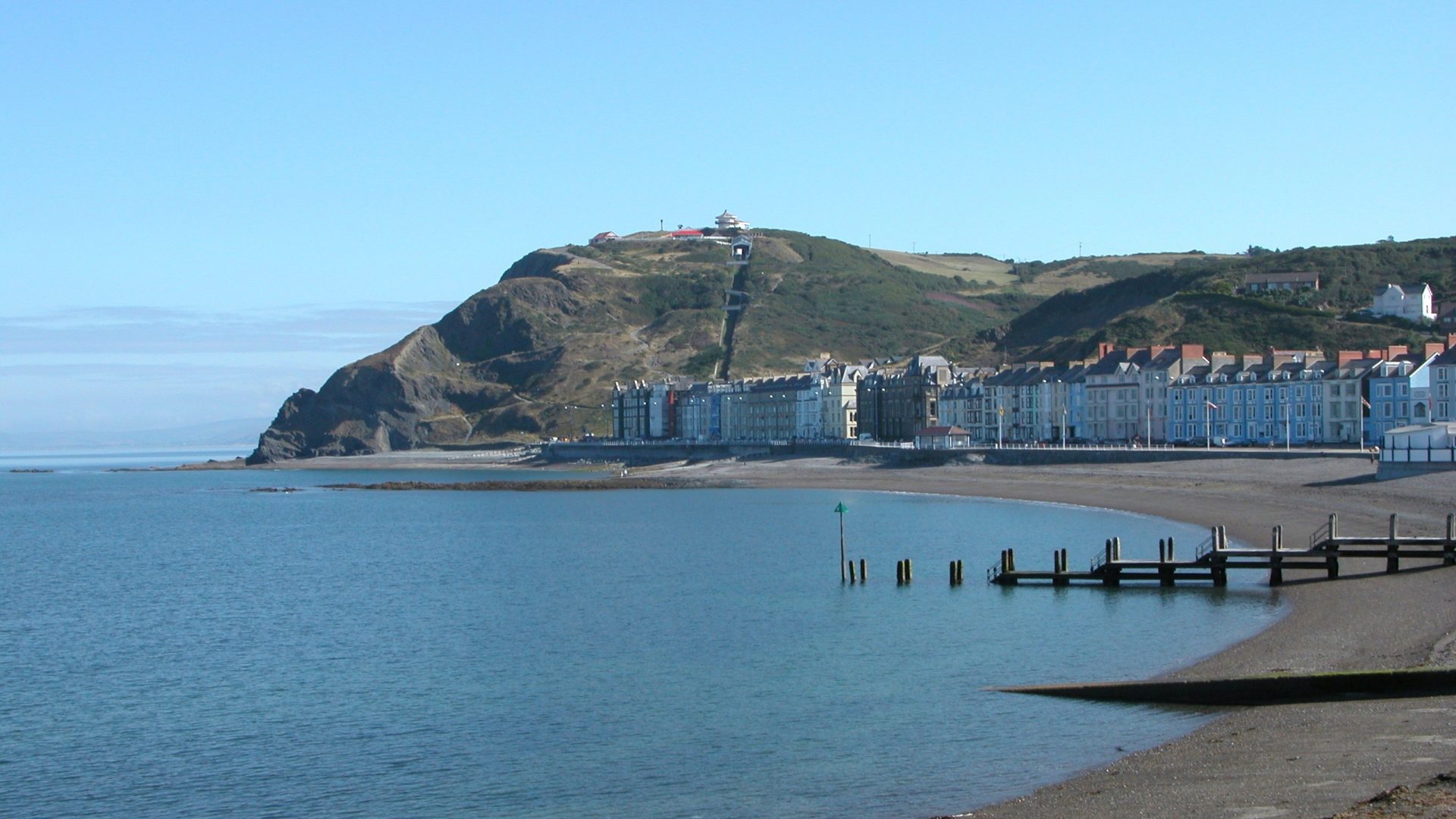 Hill Wales Aberystwyth Beach Constitution Wallpaper - Sea , HD Wallpaper & Backgrounds