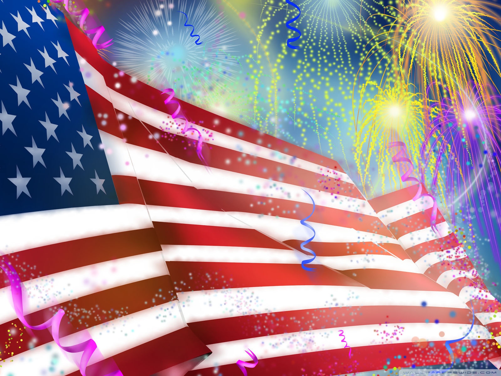 Standard - Us Flag Independence Day , HD Wallpaper & Backgrounds
