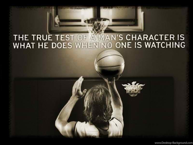 Nike Basketball Quotes Wallpapers Hd Album On Quotesvil - True Test Of Man's Character , HD Wallpaper & Backgrounds