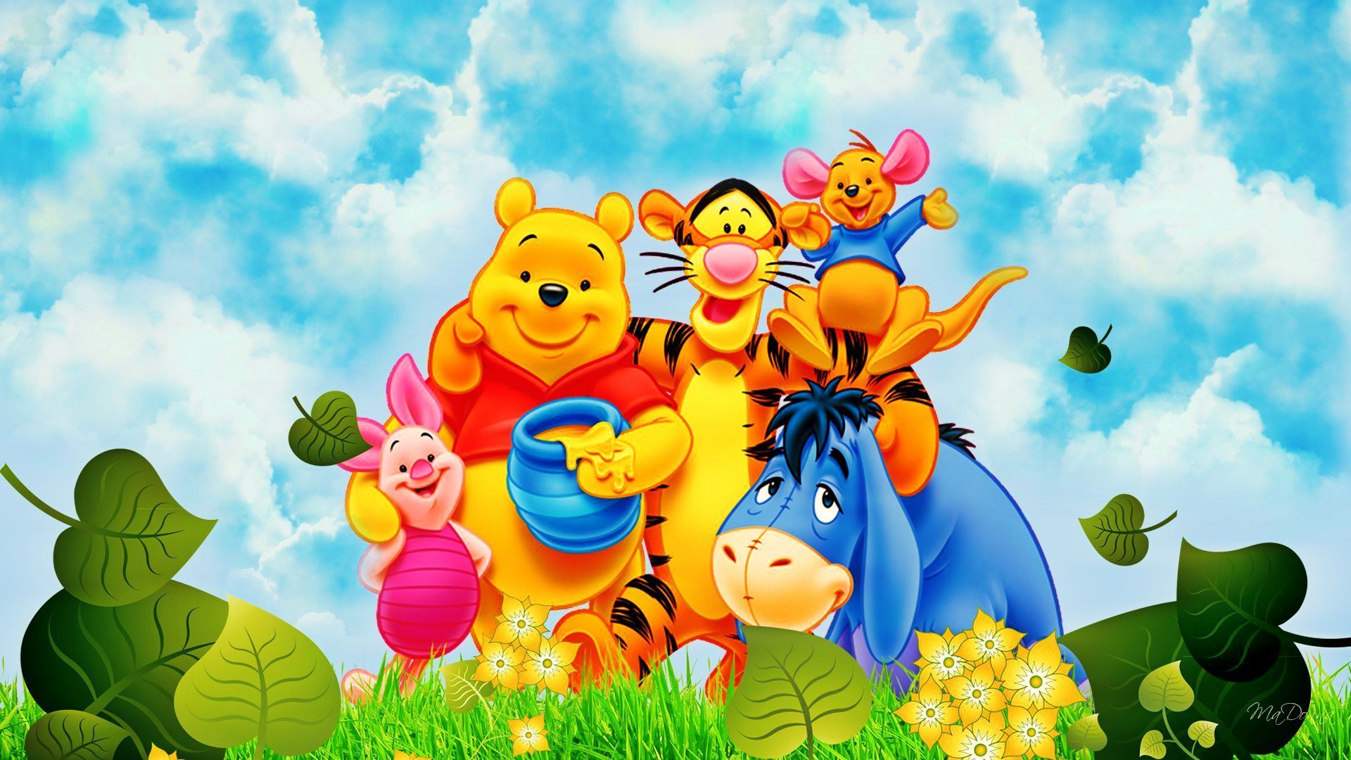 Disney Winnie The Pooh Wallpapers Group - Winnie The Pooh And Family , HD Wallpaper & Backgrounds