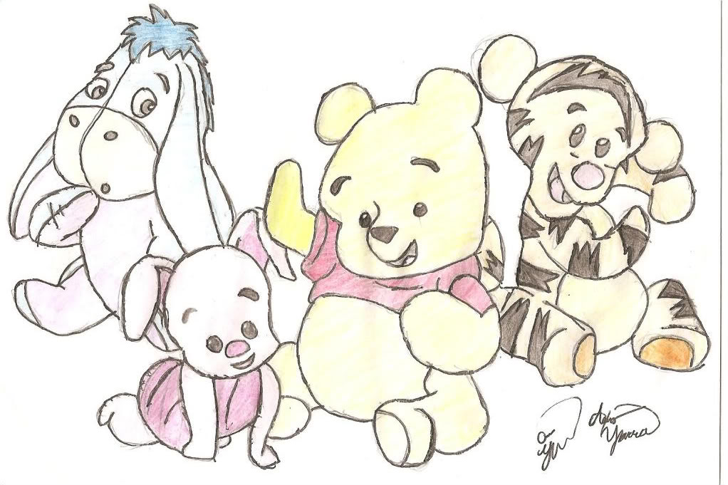 Baby Pooh Images Pooh Drawings Hd Wallpaper And Background - Baby Pooh Bear Drawing , HD Wallpaper & Backgrounds