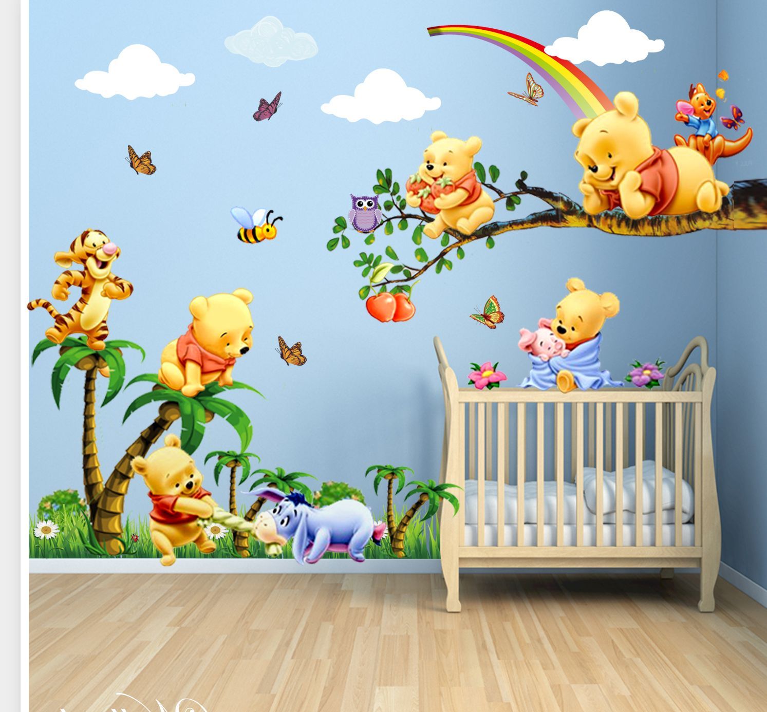 Decorating Bedrooms With Wallpaper - Baby Room Wallpaper Design , HD Wallpaper & Backgrounds
