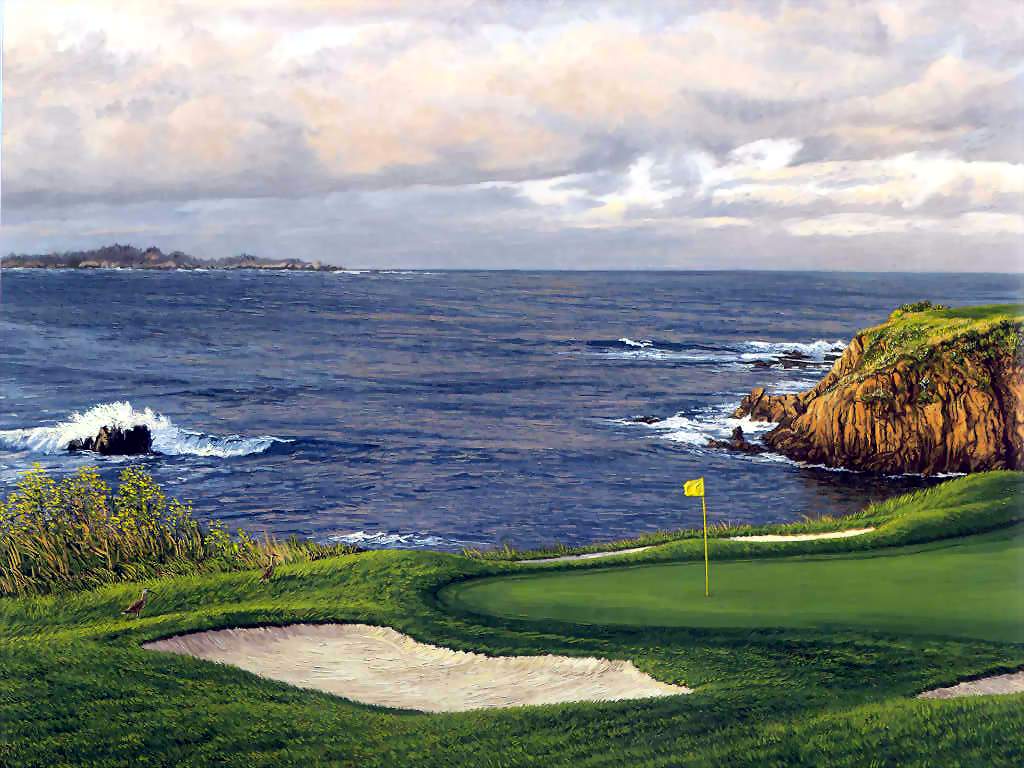 Pebble Beach Golf Course Wallpaper , HD Wallpaper & Backgrounds