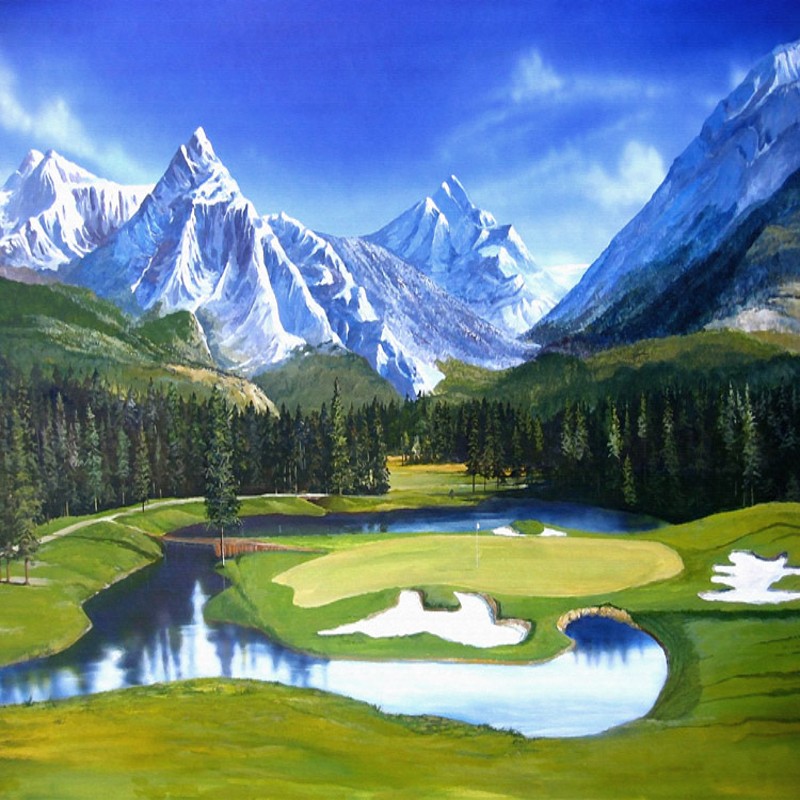 3d Golf Wallpaper - 3d Golf Course Wall Mural , HD Wallpaper & Backgrounds