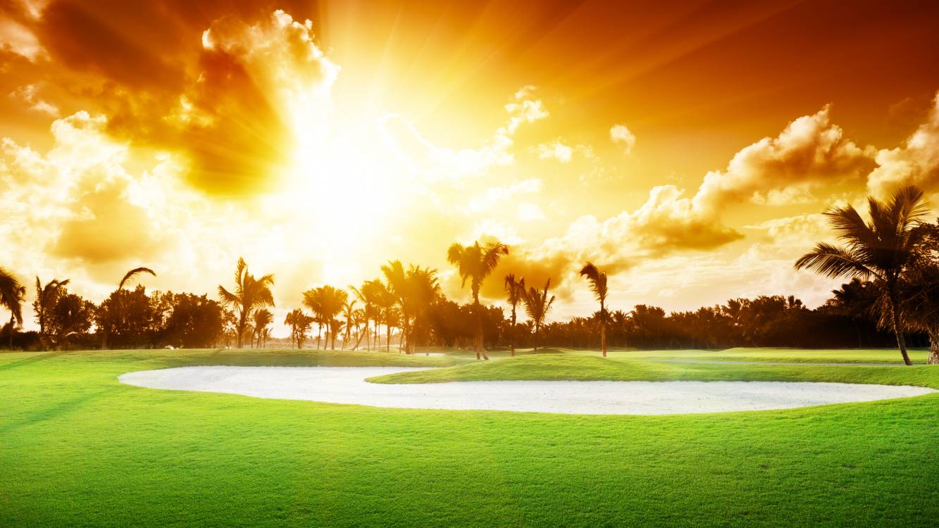 Morning, Travel, Sunlight, Nature, Golf Course Wallpaper - Sunrise Pebble Beach Golf Course , HD Wallpaper & Backgrounds