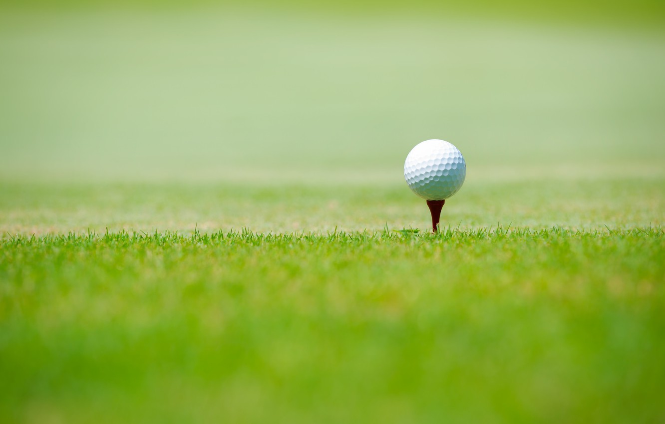 Photo Wallpaper Sport, Green Grass, Golf Ball - Grass Golf , HD Wallpaper & Backgrounds