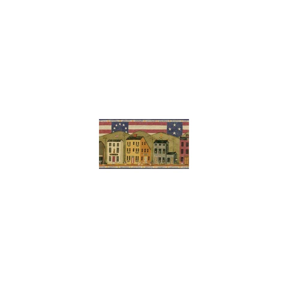 Patriotic Shaker House Wallpaper Border Jb0736b - Microcontroller , HD Wallpaper & Backgrounds