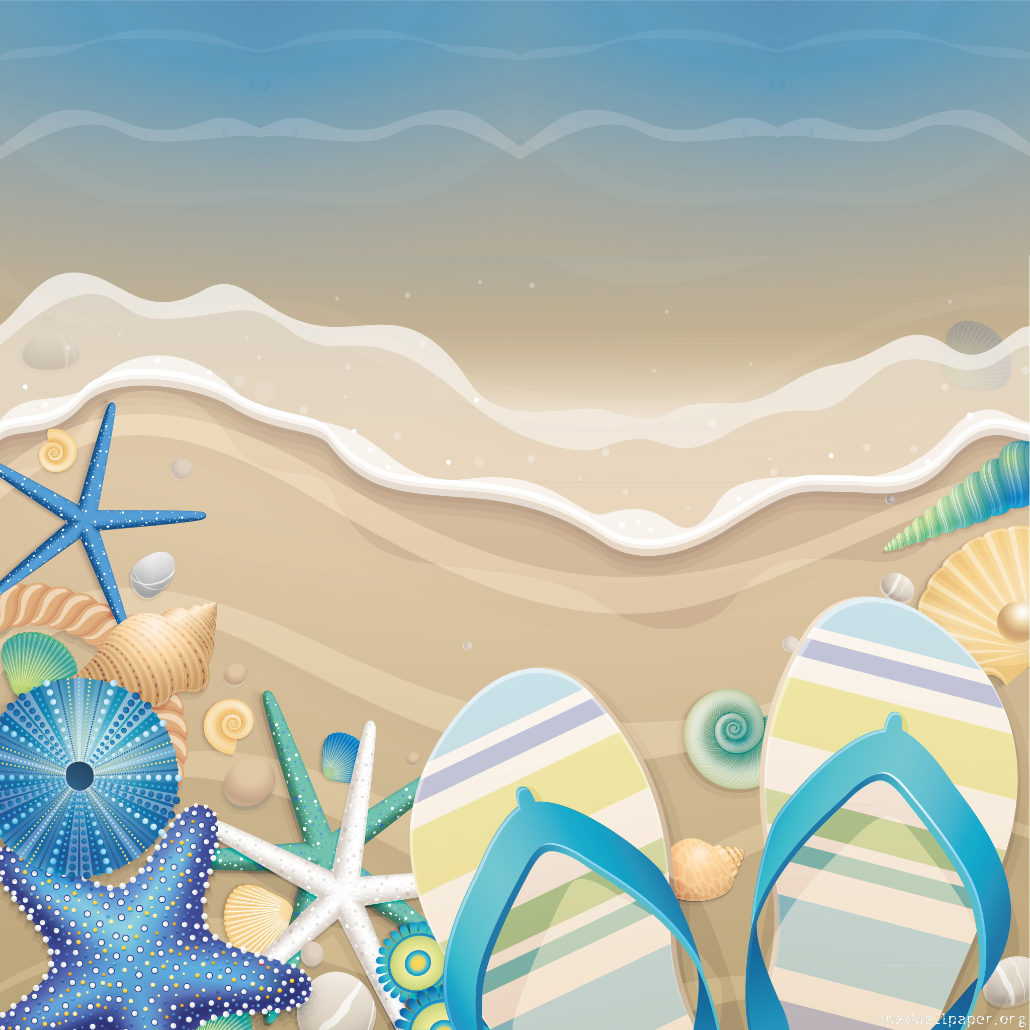 Summer Holiday Wallpaper Desktop - Beach Flip Flop Background , HD Wallpaper & Backgrounds