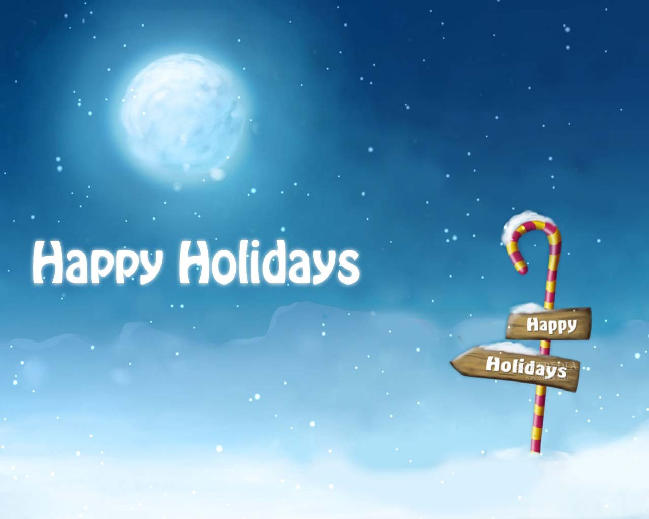 Happy Holidays Winter Landscape , HD Wallpaper & Backgrounds