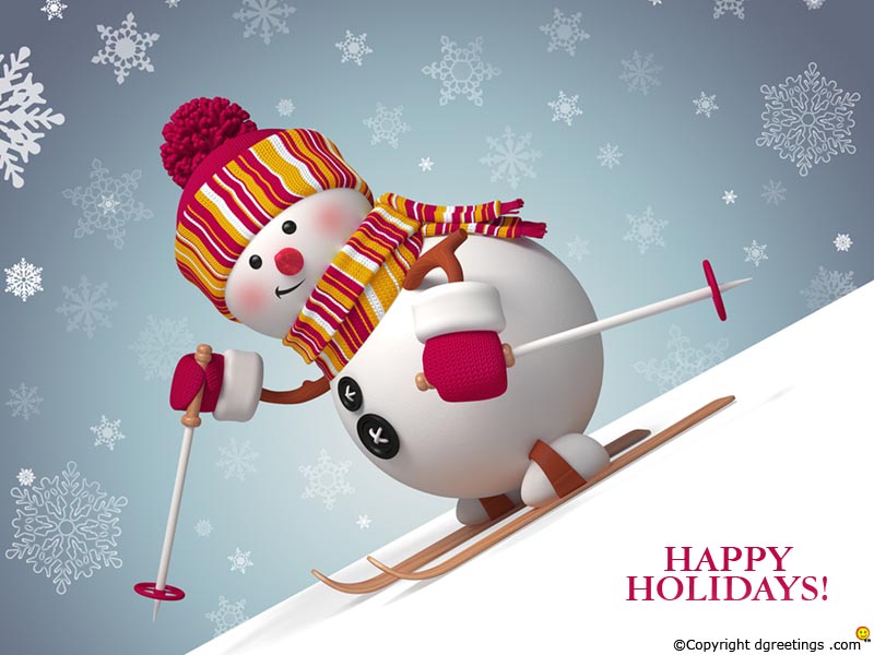 Happy Holidays Wallpapers - Esqui Navidad , HD Wallpaper & Backgrounds
