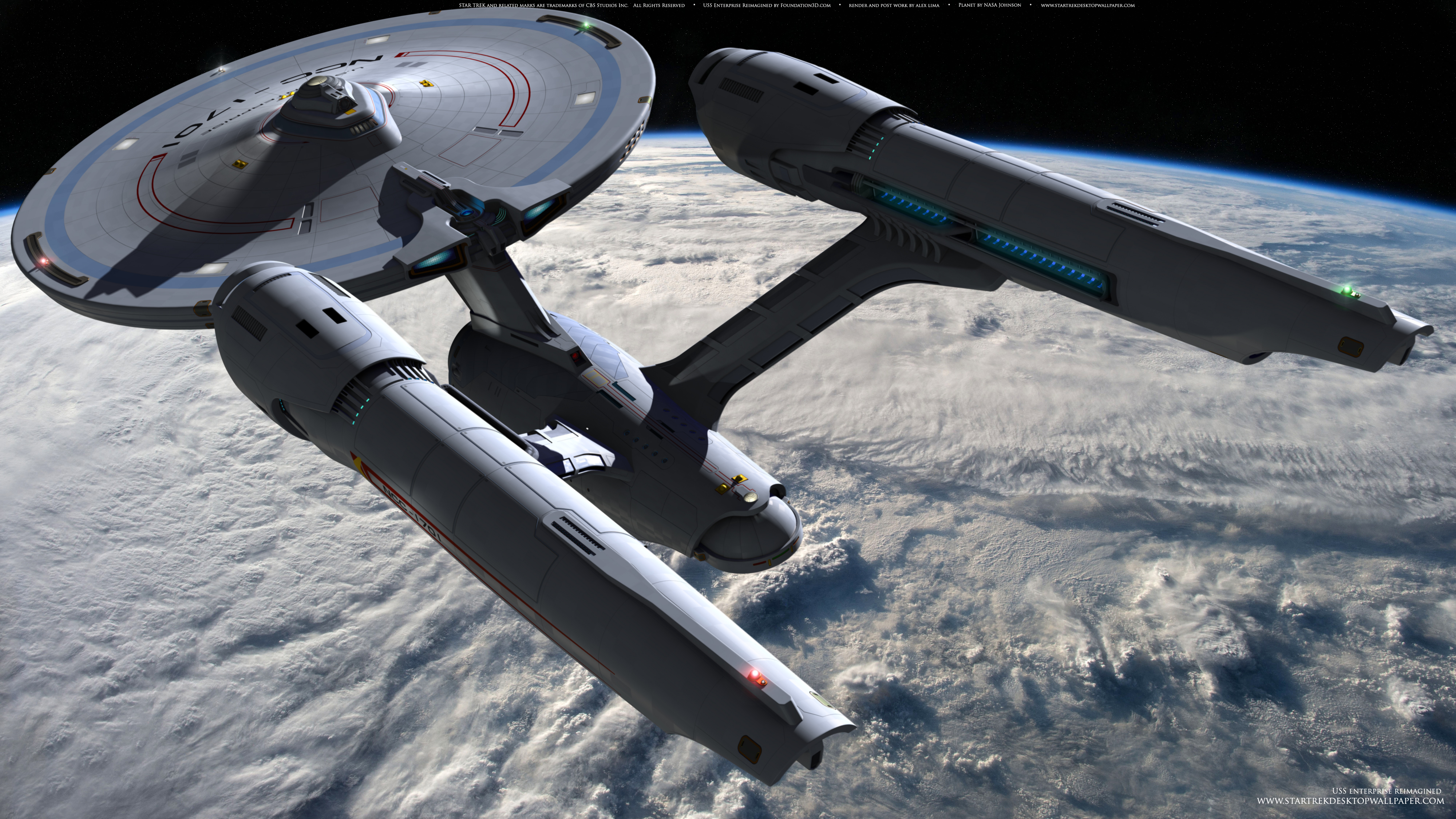 Star Trek Desktop Wallpaper Hd - Star Trek Uss Enterprise Reimagined , HD Wallpaper & Backgrounds