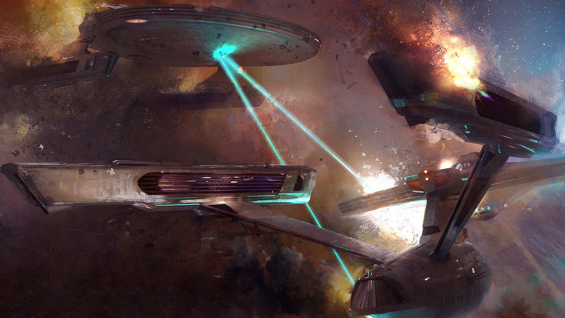 Star Trek Hd Wallpaper - Star Trek Starship Combat , HD Wallpaper & Backgrounds