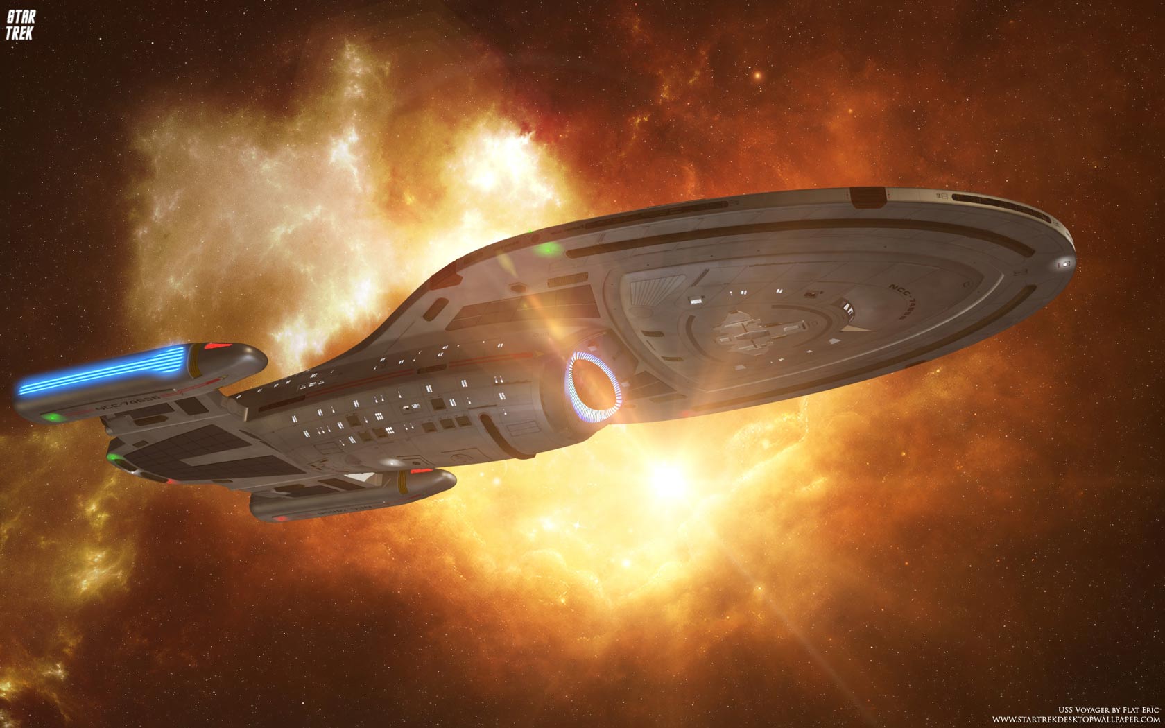 Voyager Wallpaper - Star Trek Uss Voyager Png , HD Wallpaper & Backgrounds