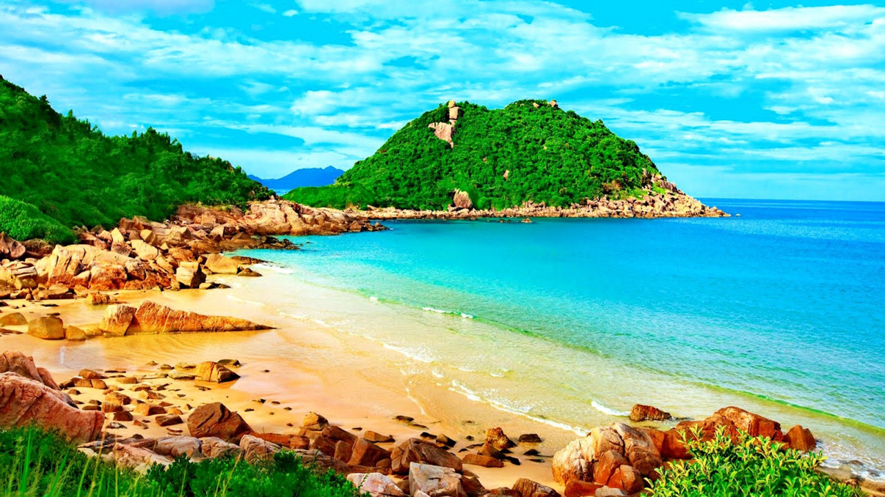 Beautiful Tropical Beach Lagoon Wallpapers Hd, Hd Desktop - Ocean Tropical Desktop Beach , HD Wallpaper & Backgrounds